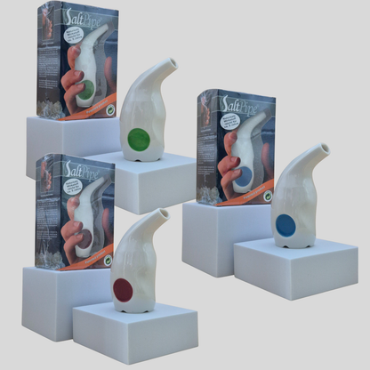 Saltpipe Inhalator aus Keramik wird hygienisch verpackt geliefert