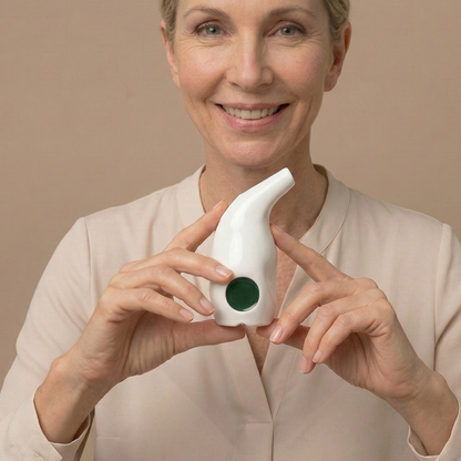 Saltpipe Inhalator aus Keramik in Grün